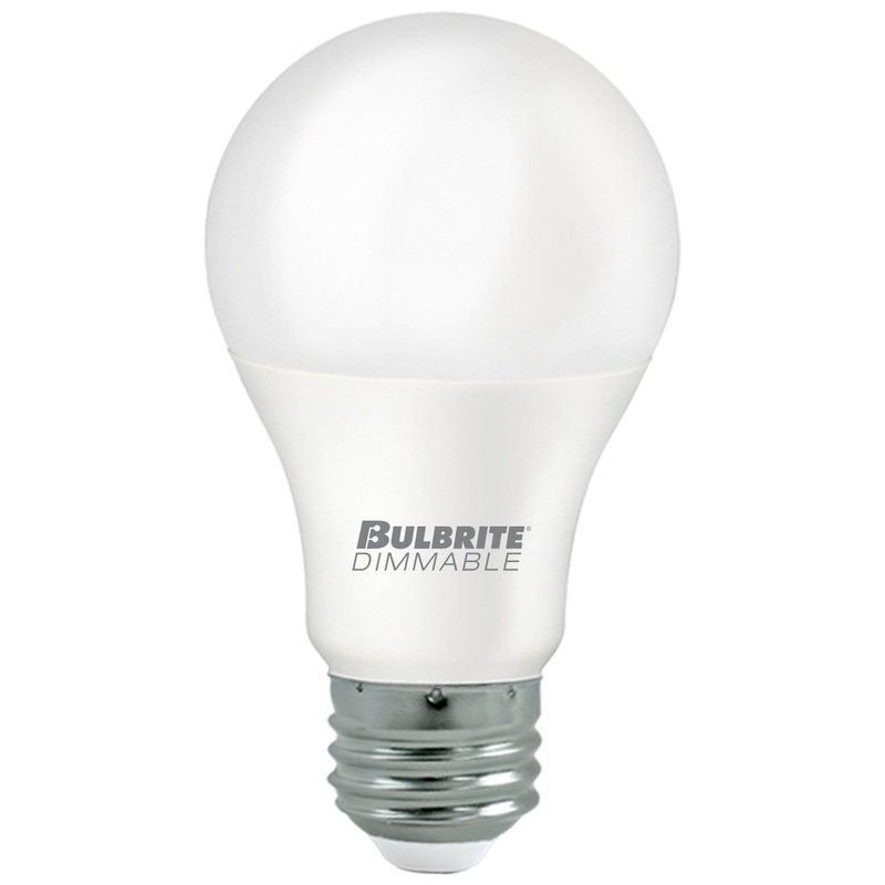 9 Watt A19 Frost, 800  Lumens, E26 base, 120 Volt Light Bulb by Bulbrite (Pack of 4)