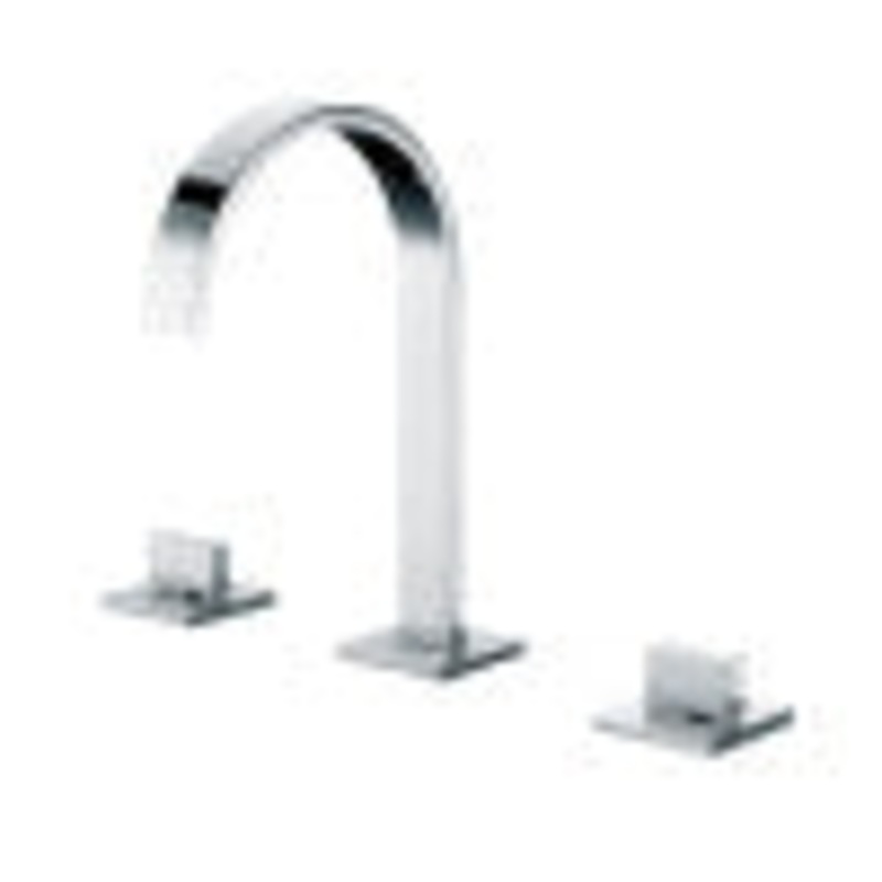 ALFI brand AB1336-PC Polished Chrome Gooseneck Widespread Bathroom Faucet