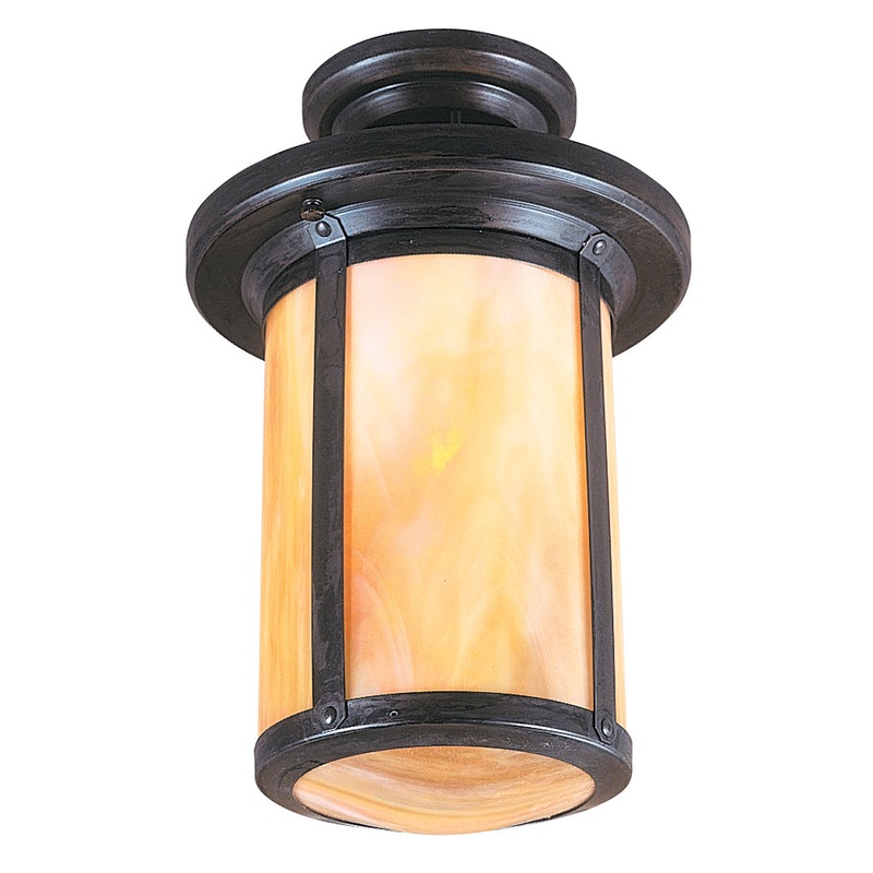 Arroyo BCM-6GW-BZ Berkeley One Light Semi-Flush Mount Bronze