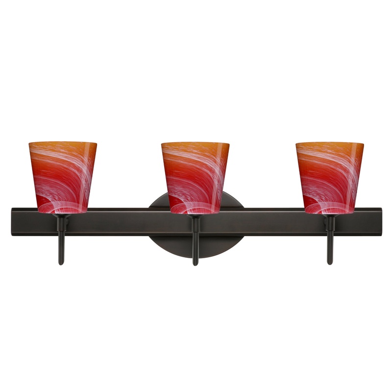 Besa 3SW-5131SL-BR Canto Three Light Wall Sconce Bronze (Discontinued)