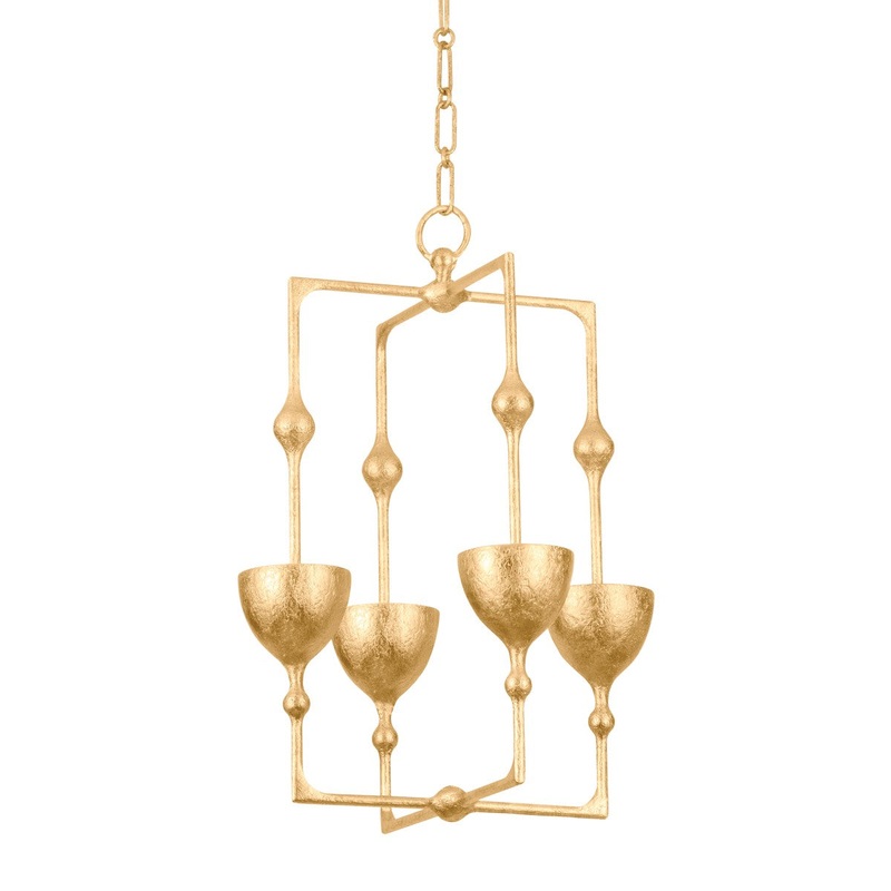 Corbett Lighting 368-16-VGL Antalya LED Lantern Vintage Gold Leaf