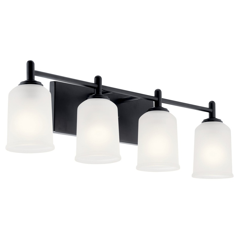 Kichler 45575BK Four Light Bath, Black