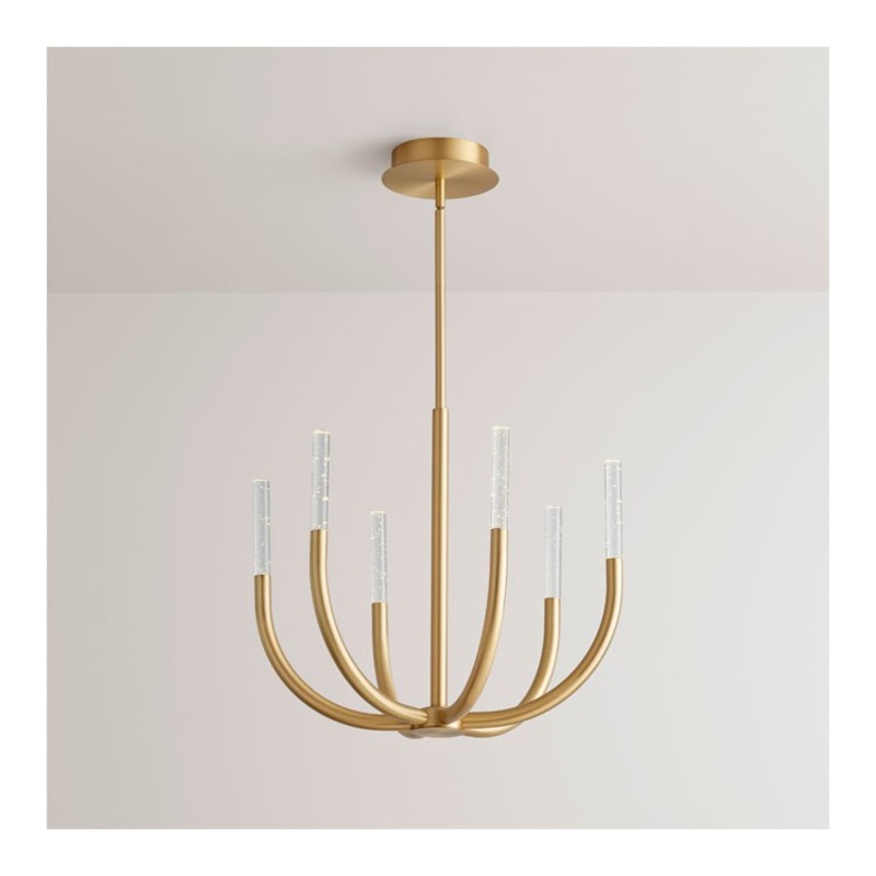 Presto! Six-Light LED Chandelier – Aged Brass