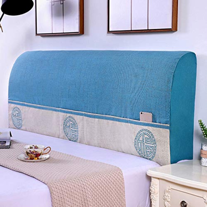 Renbin Copertura Testiera Letto, Copri Testata Letto Matrimoniale Elastica, Copritestata all-Inclusive Cover Decorazione Camera Letto,D-180cm