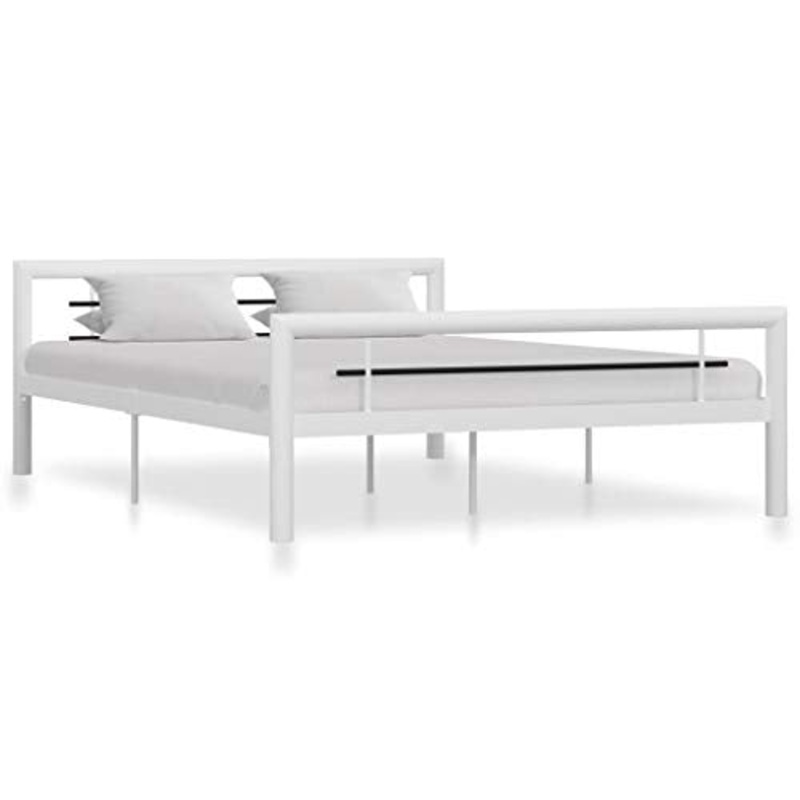 SKM Giroletto Bianco e nero in Metallo 140×200 cm