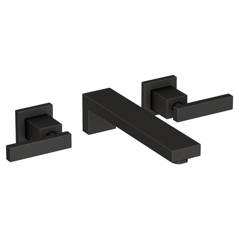 Skylar Two Handle Wall-Mount Bathroom Faucet – Flat Black