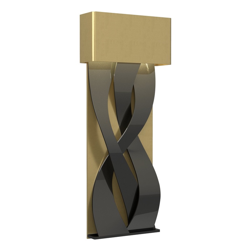 Tress Small LED Sconce Modern Brass Ink