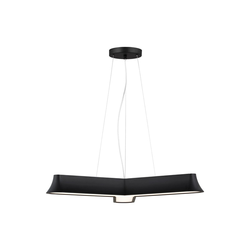 Vaughn Three Light Chandelier Midnight Black
