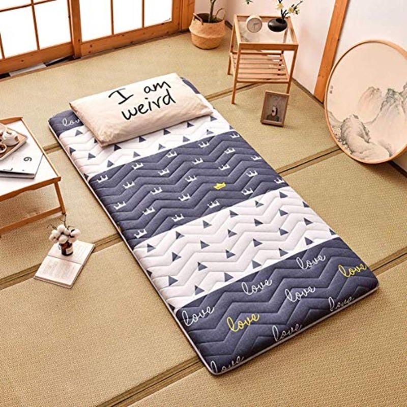 Z&HA Tatami Tappetino, 5 cm di Spessore Tappetino futon MattressTopper Tradizionale Giapponese futon ispessite Queen Size Standard Dimensione Dorm,C,150 x 200cm