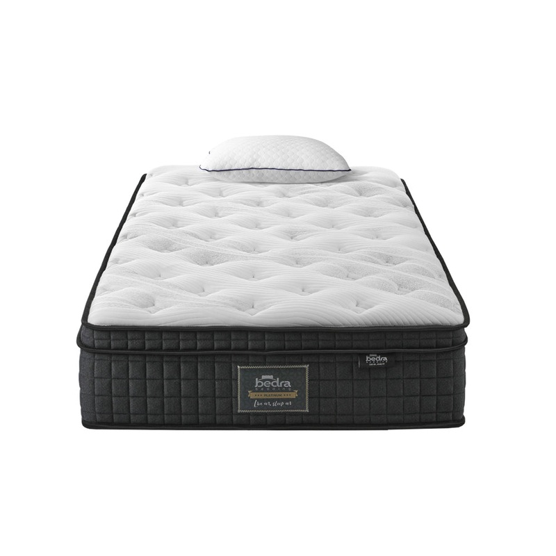 Bedra Single Mattress Cool Gel Foam Pocket Spring 34CM with Pillow
