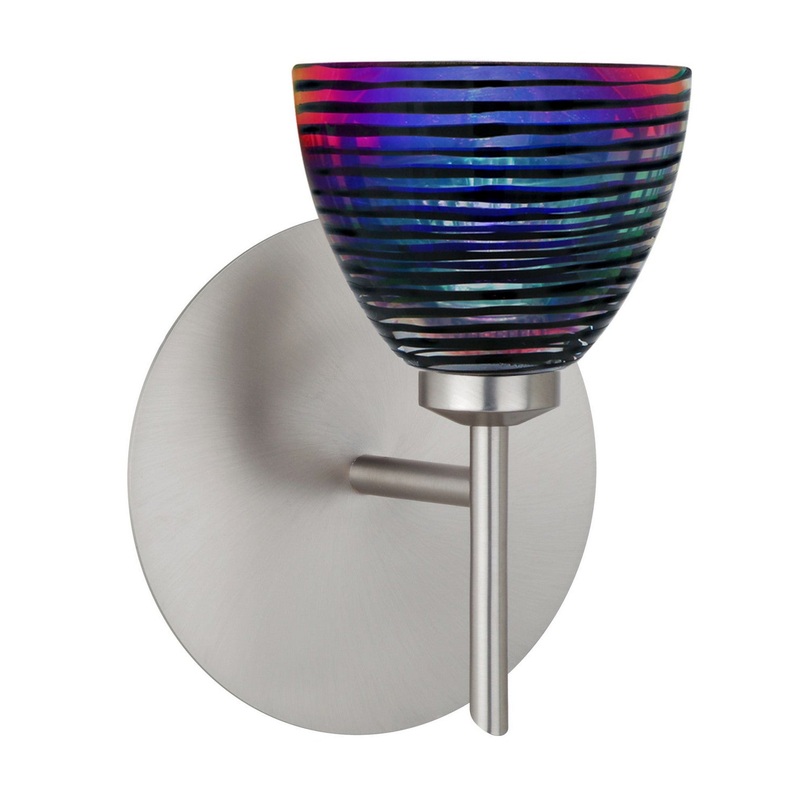 Besa 1SW-1858DW-SN Divi One Light Wall Sconce Satin Nickel