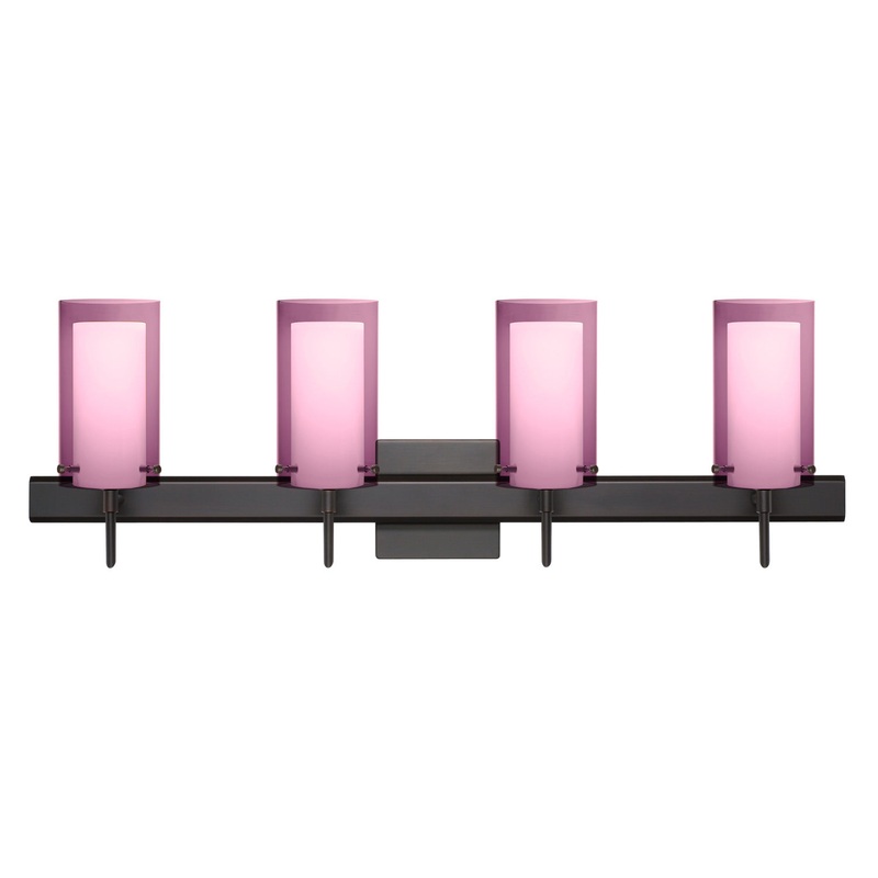 Besa 4SW-A44007-BR-SQ Pahu Four Light Wall Sconce Bronze (Discontinued)