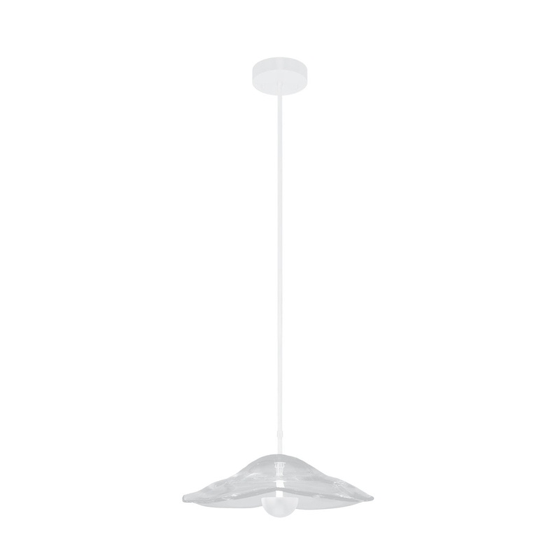 Embark 16″W Round Pendant White/Clear