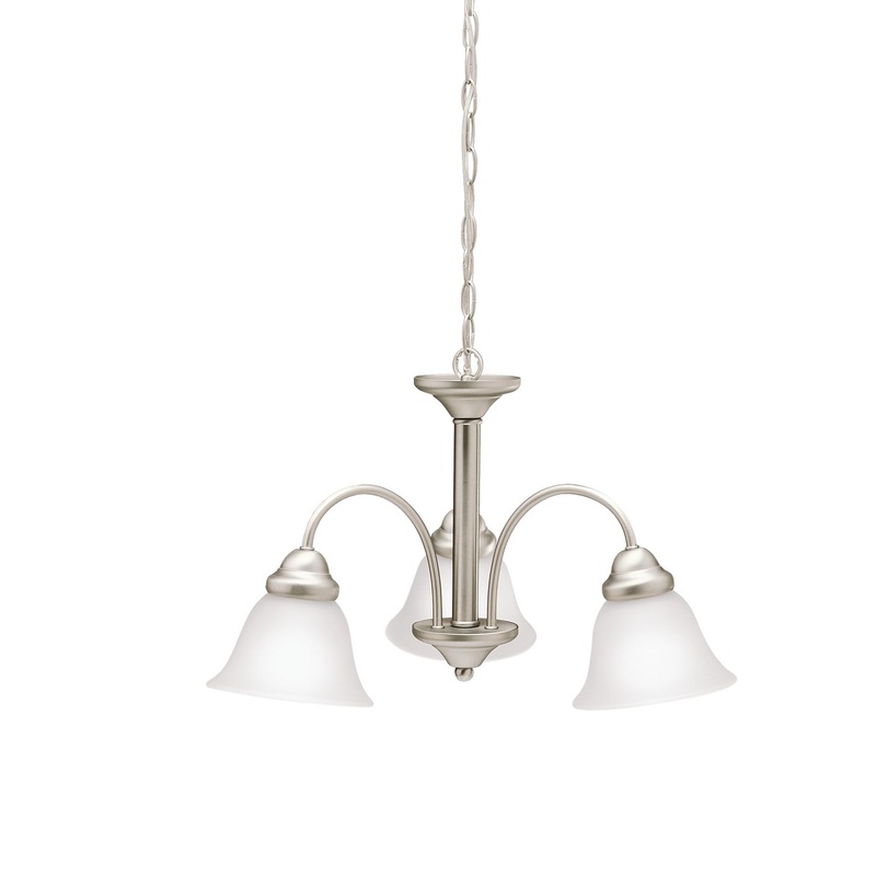 Kichler 3293NI Three Light Chandelier, Brushed Nickel
