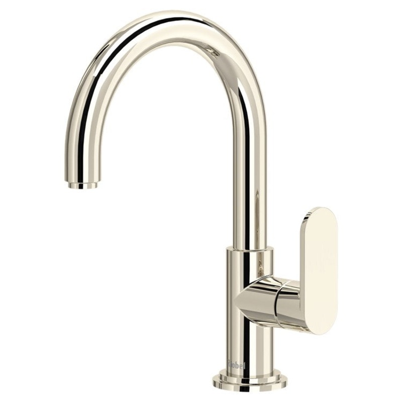 Lavatory Faucet Arca 3-1/2 Inch Spread 1 Lever ADA Watersense Polished Nickel 1.2 Gallons per Minute Deck Mount Push 1 Hole