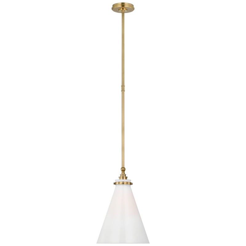 LED Pendant from the Parkington Collection in Antique-Burnished Brass Finish by Visual Comfort Signature