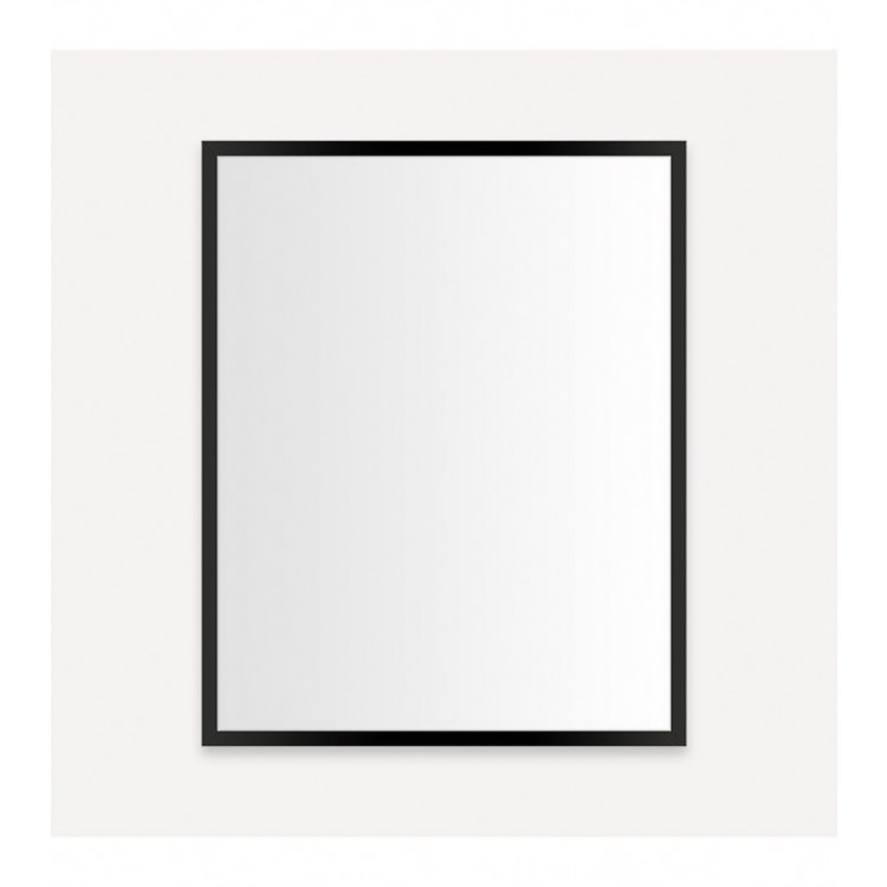 Medicine Cabinet Profiles 24W x 30H x 4D Inch 1 Doors Mirror Matte Black Flat Top Right Hand Side Electric