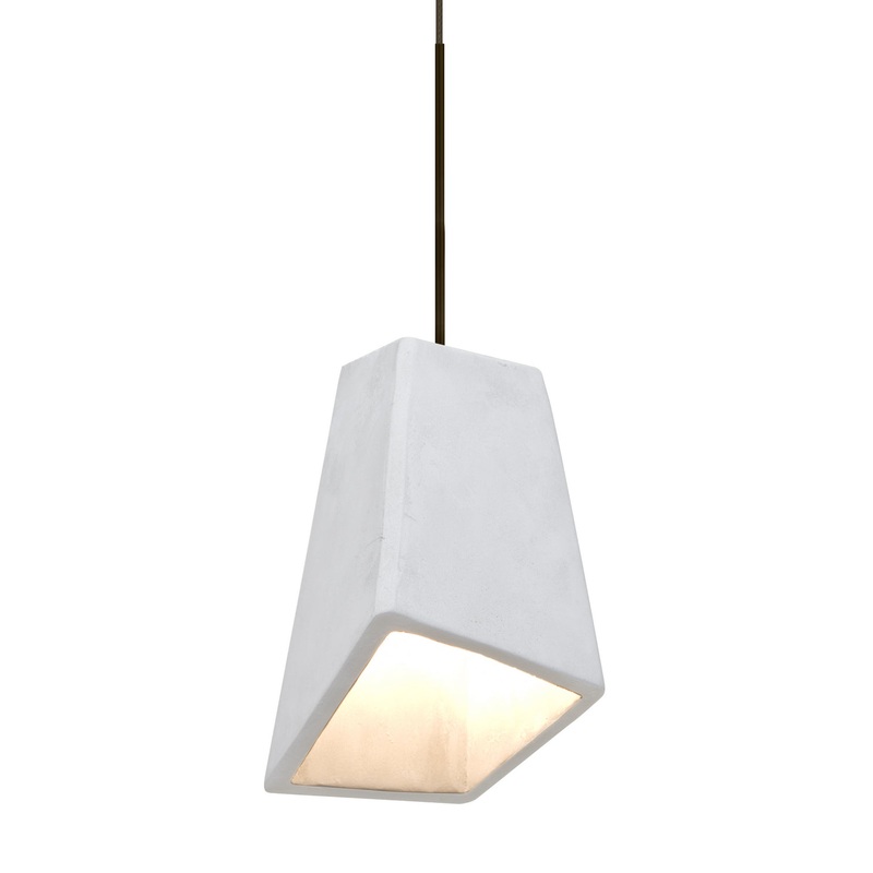 One Light Pendant from the Skip Collection in Bronze Finish by Besa