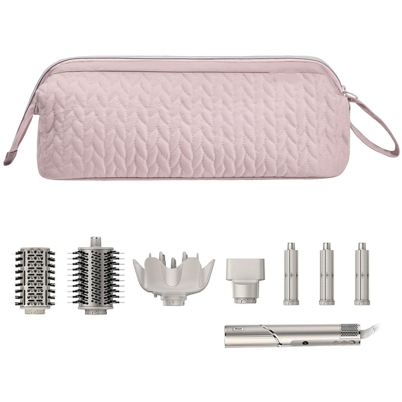 Pink Hair Styler Travel Case – Protective Storage Organizer Bag for Dryer, Curling Iron & Accessories