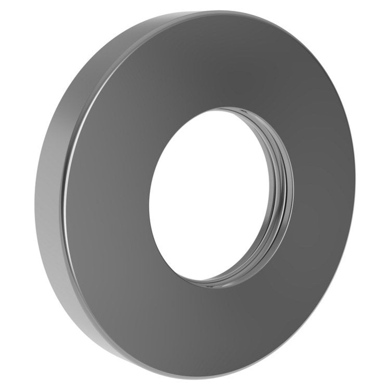 Shower Arm Flange Round Midnight Chrome 2-1/4 Inch Brass