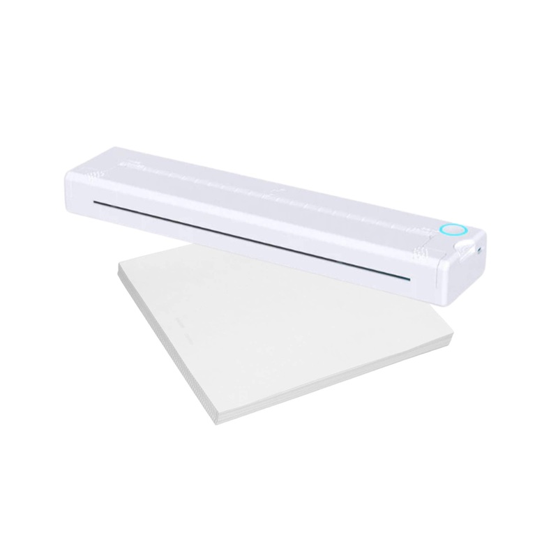 Tooleroo Portable A4 Thermal Printer White + Paper Kit – Wireless and Inkless
