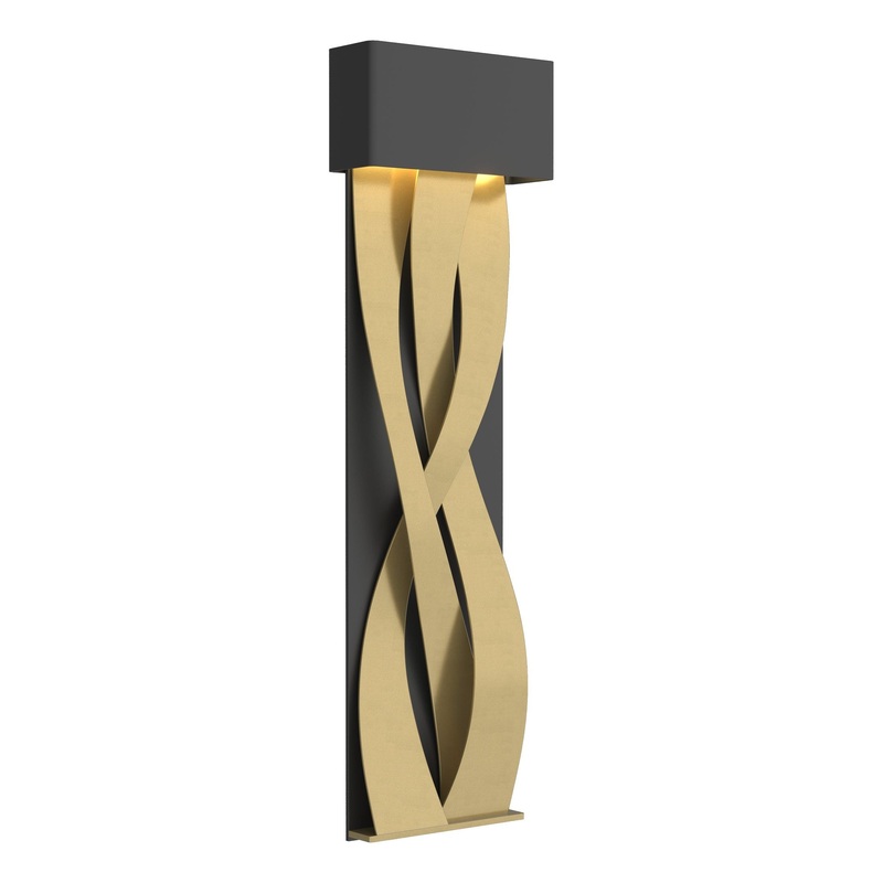 Tress Large LED Sconce Black Modern Brass
