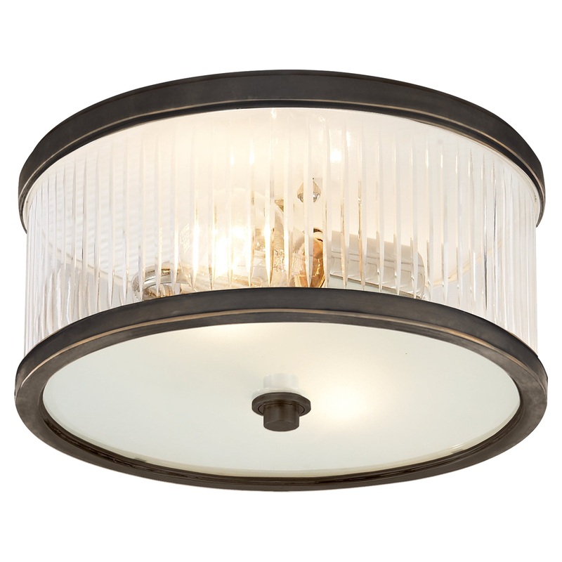 Two Light Flush Mount from the Randolph Collection in Bronze Finish by Visual Comfort Signature