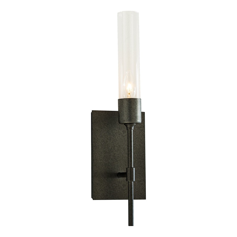 Vela Sconce Natural Iron Clear Glass (ZM)