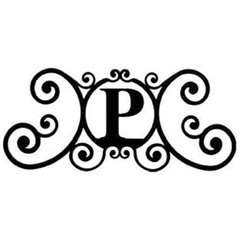 Village Wrought Iron HP-OD-P House Plaque Letter P