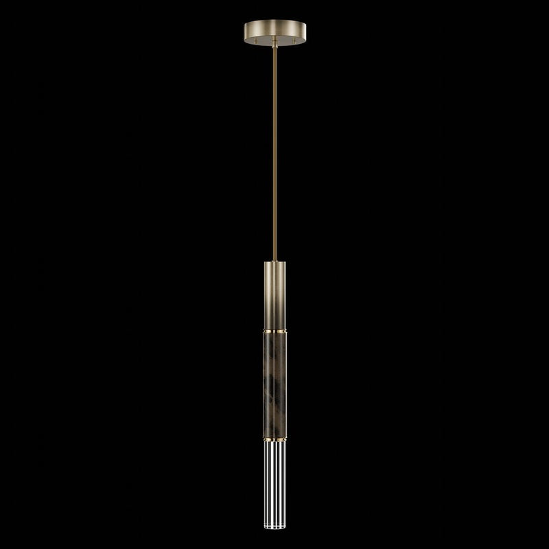 Antonia 6.5″W Round Pendant Ombre Bronze/Brass/Charcoal