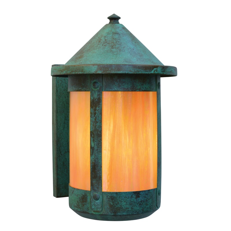 Arroyo BS-7RGW-VP Berkeley One Light Wall Mount Verdigris Patina