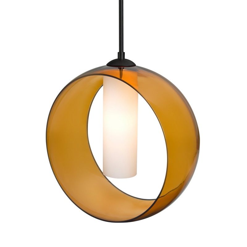 Besa 1JT-PLATOAM-BK Besa Plato Pendant One Light Pendant Black