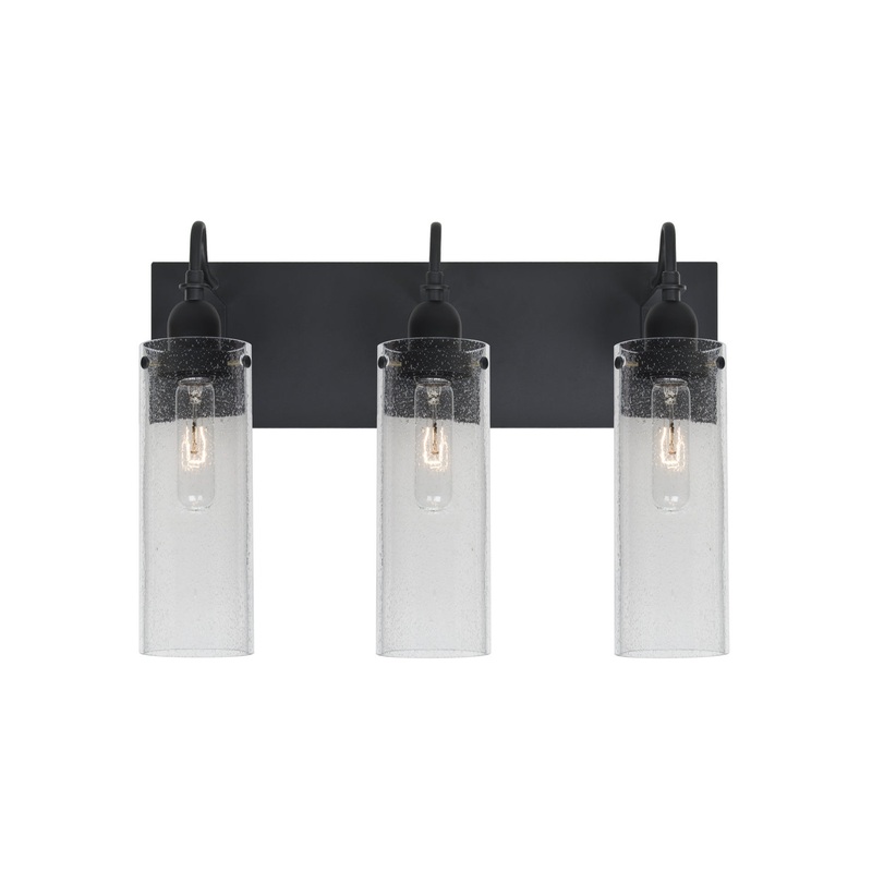 Besa 3WG-JUNI10CL-BK Juni Three Light Wall Sconce Black