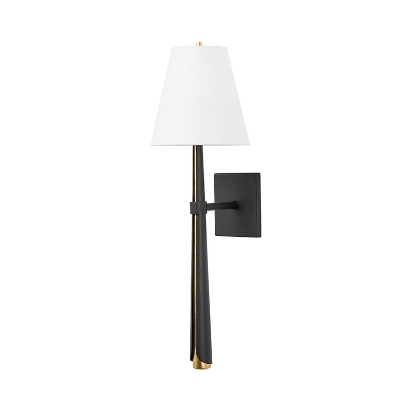 Corbett Lighting 405-01-VGL/TBK Esmeralda One Light Wall Sconce Vintage Gold Leaf/Textured Black