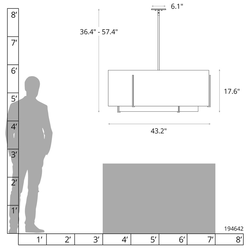 Exos Double Shade Large Scale Pendant White