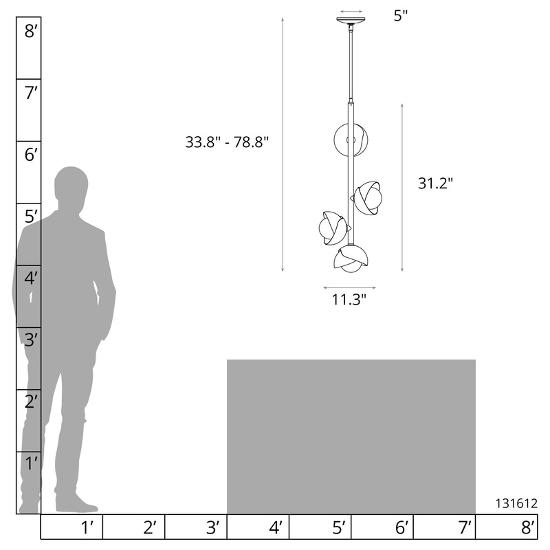 Gatsby 4-Light Vertical Pendant Natural Iron