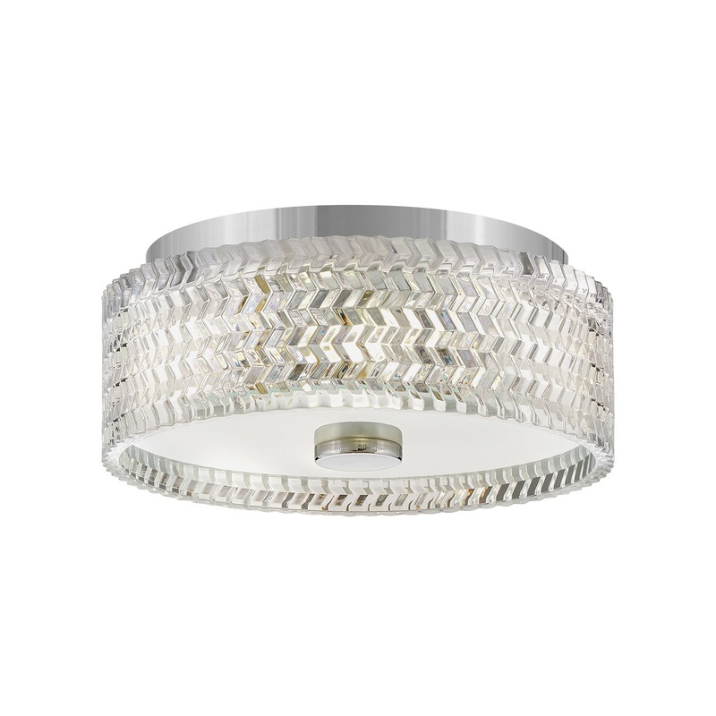 LED Flush Mount from the Elle Collection in Chrome Finish by Hinkley