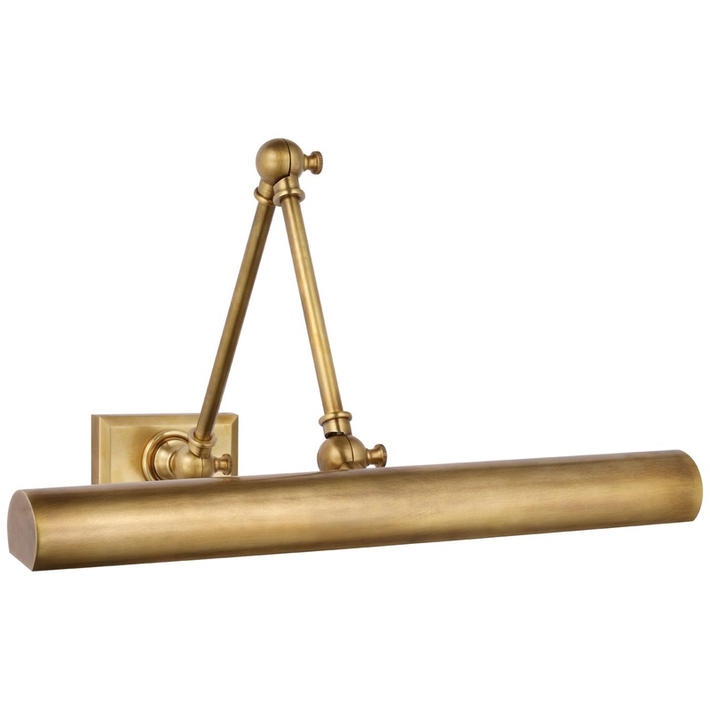 LED Library Light from the Cabinet Maker Collection in Hand-Rubbed Antique Brass Finish by Visual Comfort Signature
