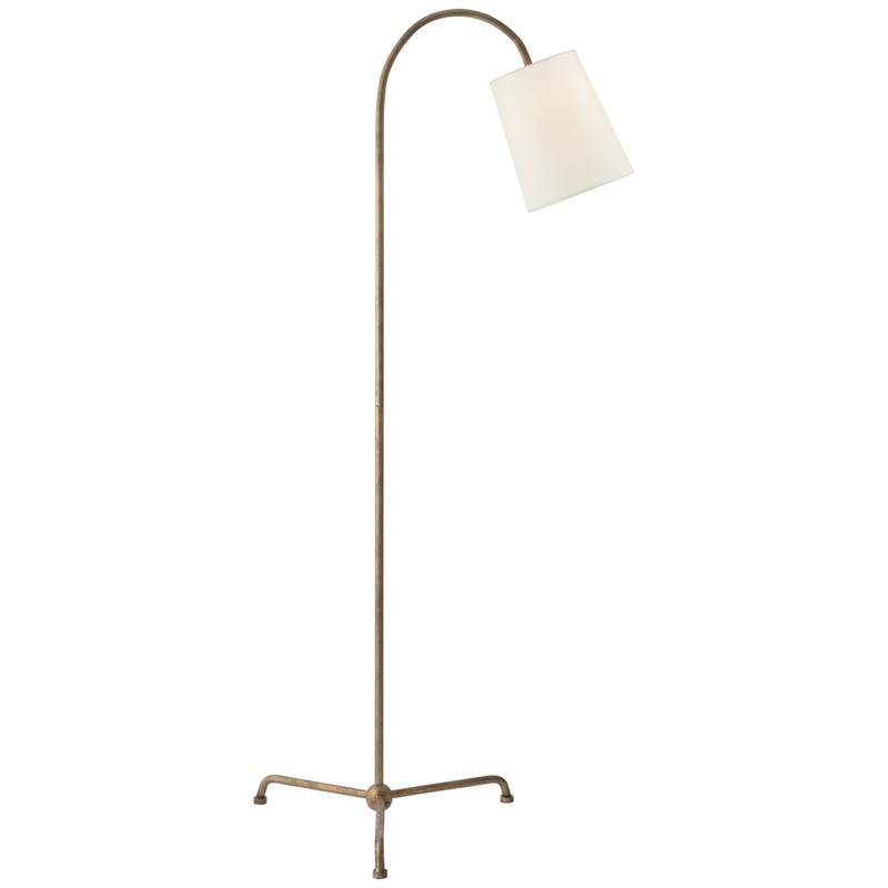 One Light Floor Lamp from the Mia Lamp Collection in Gilded Iron Finish by Visual Comfort Signature