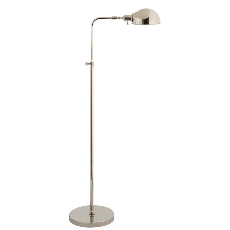 One Light Floor Lamp from the Old Pharmacy Collection in Polished Nickel Finish by Visual Comfort Signature