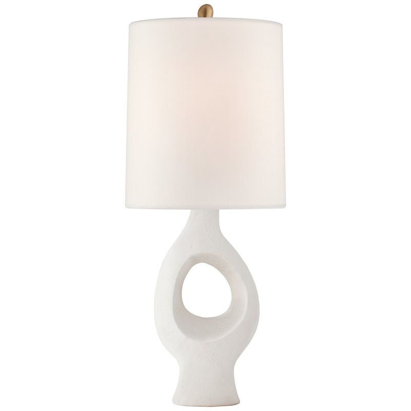 One Light Table Lamp from the Capra Collection in Marion White Finish by Visual Comfort Signature