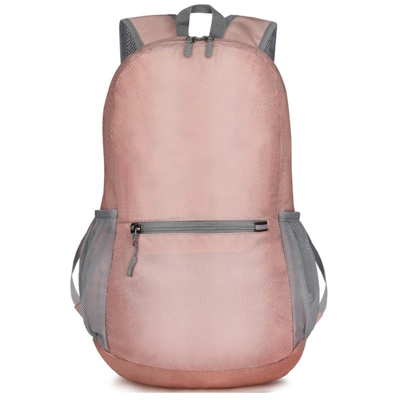 Pink Ultra-Light Foldable Outdoor Backpack – Portable Travel Hiking Bag