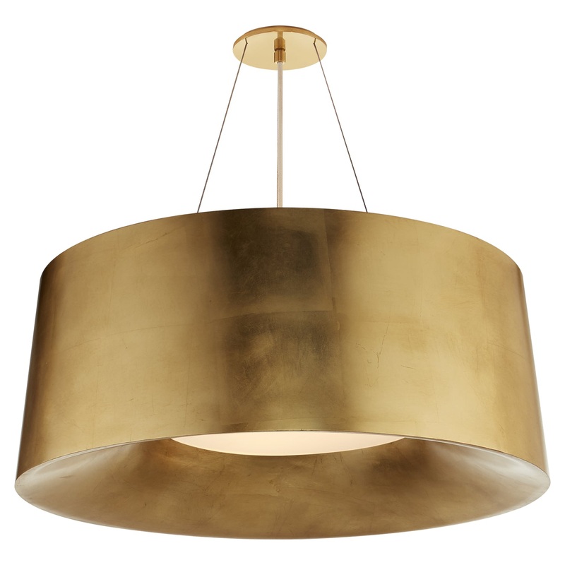 Three Light Pendant from the Halo Collection in Gild Finish by Visual Comfort Signature