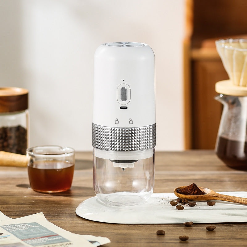 Wireless Portable Electric Coffee Grinder – Adjustable Coarseness, USB-C Rechargeable, One-Touch Operation(white)