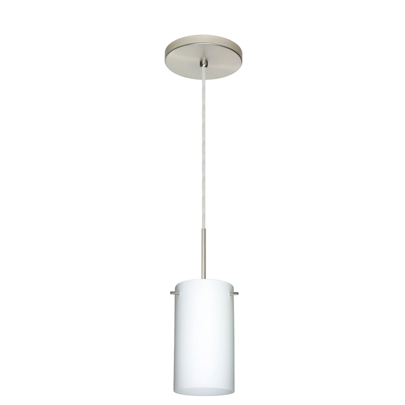 Besa 1BT-440407-SN Stilo One Light Pendant Satin Nickel