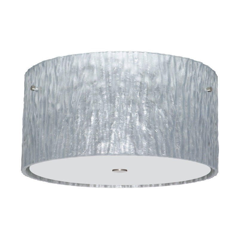 Besa 1KM-4008SS-SN Tamburo Three Light Ceiling Mount Satin Nickel (Discontinued)