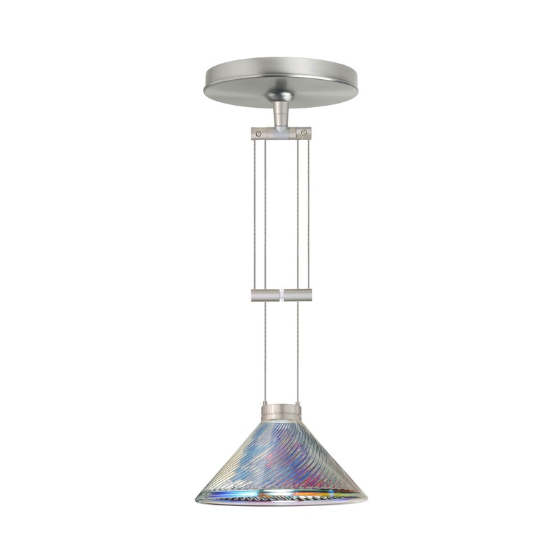 Besa 1XA-550493-SN Kona One Light Pendant Satin Nickel