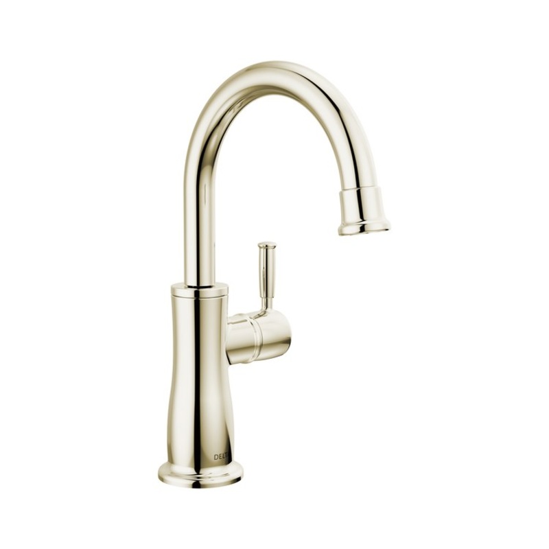 Beverage Faucet Traditional Cold Water Only with Air Gap 1 Lever ADA Brilliance Polished Nickel