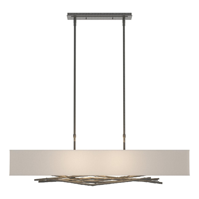 Brindille Pendant Natural Iron Flax Shade (SE)
