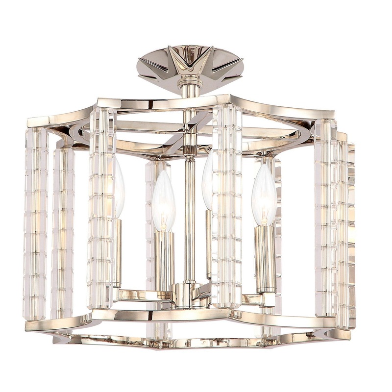 Crystorama 8854-PN_CEILING Carson Four Light Semi Flush Mount Polished Nickel